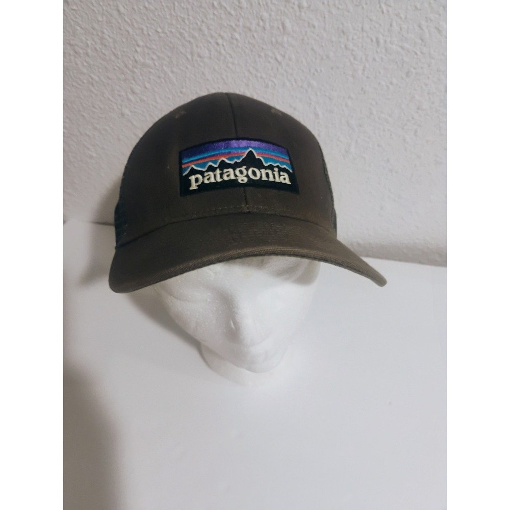 Patagonia P-6 Logo Trucker Hat Excellent Shape Smoke Pet Free Home